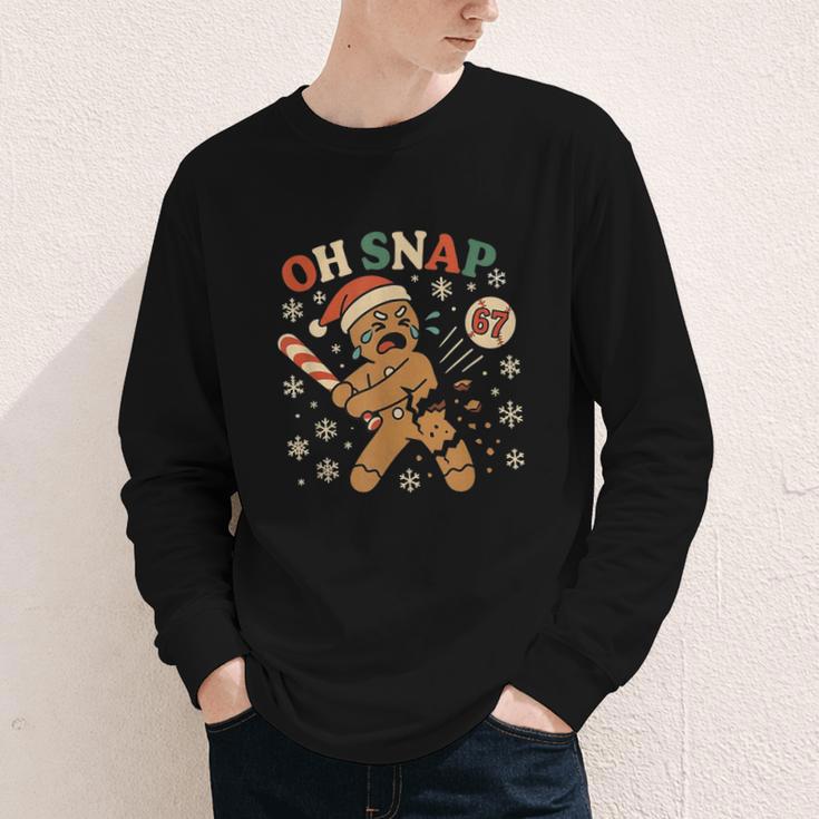 Oh Snap Gingerbread 67 Meme Baseball Christmas Xmas Youth Long Sleeve Tee Oh Snap Gingerbread 67 Meme Baseball Christmas Xmas Youth Long Sleeve Tee