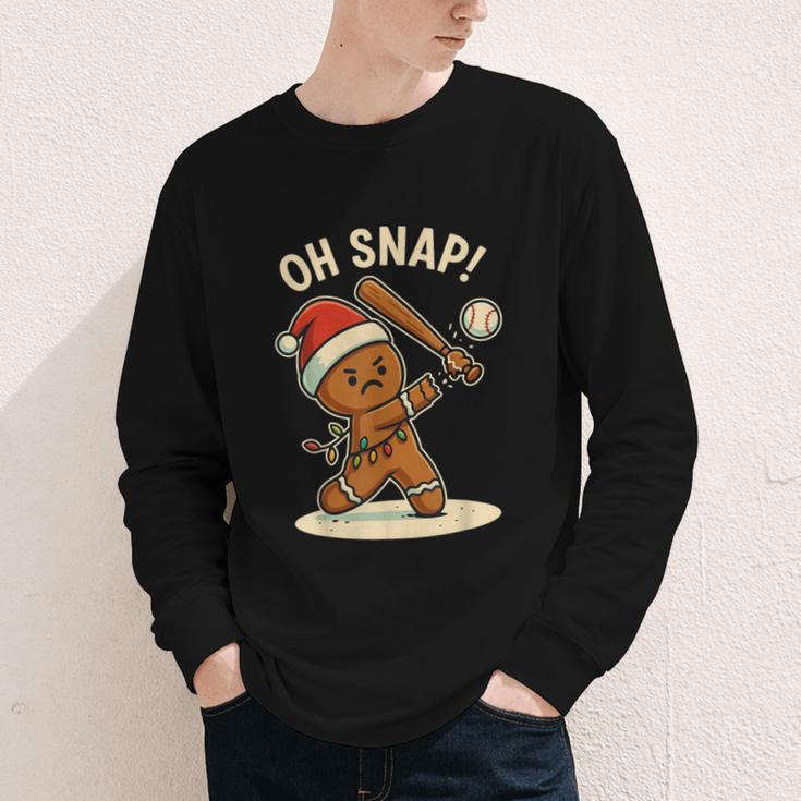 Oh Snap Gingerbreadman Baseball Christmas Men Boys Toddlers Youth Long Sleeve Tee Oh Snap Gingerbreadman Baseball Christmas Men Boys Toddlers Youth Long Sleeve Tee