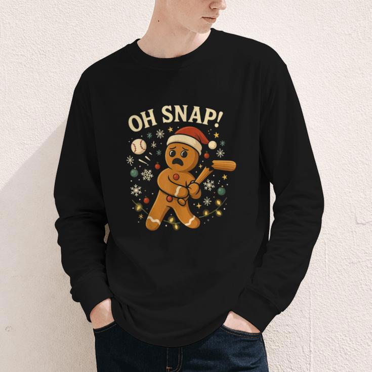 Oh Snap Gingerbreadman Christmas Baseball Youth Long Sleeve Tee Oh Snap Gingerbreadman Christmas Baseball Youth Long Sleeve Tee