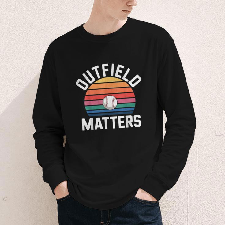 Outfield Matters Baseball Outfielder Athlete Sports Youth Long Sleeve Tee Outfield Matters Baseball Outfielder Athlete Sports Youth Long Sleeve Tee
