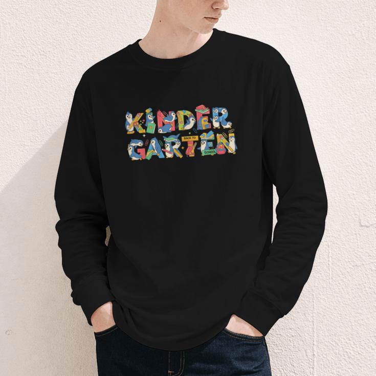 Penguin Kindergarten Back To School Kids Boys Girls Youth Long Sleeve Tee Penguin Kindergarten Back To School Kids Boys Girls Youth Long Sleeve Tee