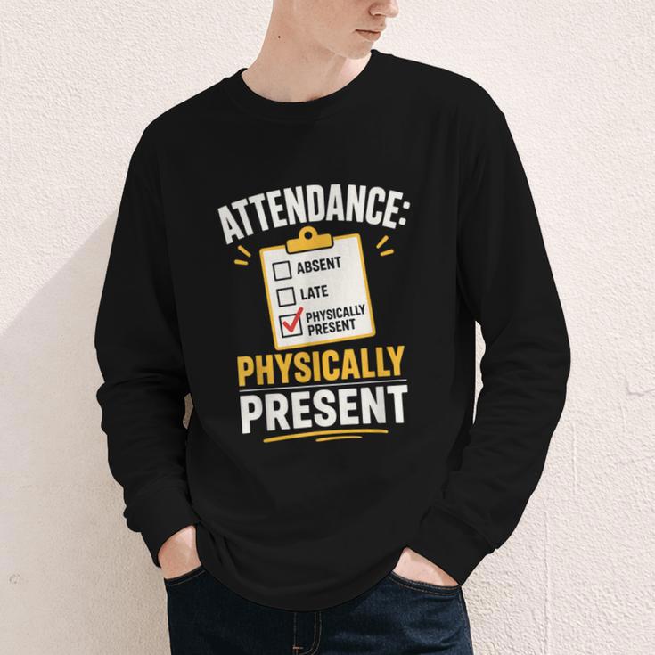 Physically Present Mentally Absent Back To School Youth Long Sleeve Tee