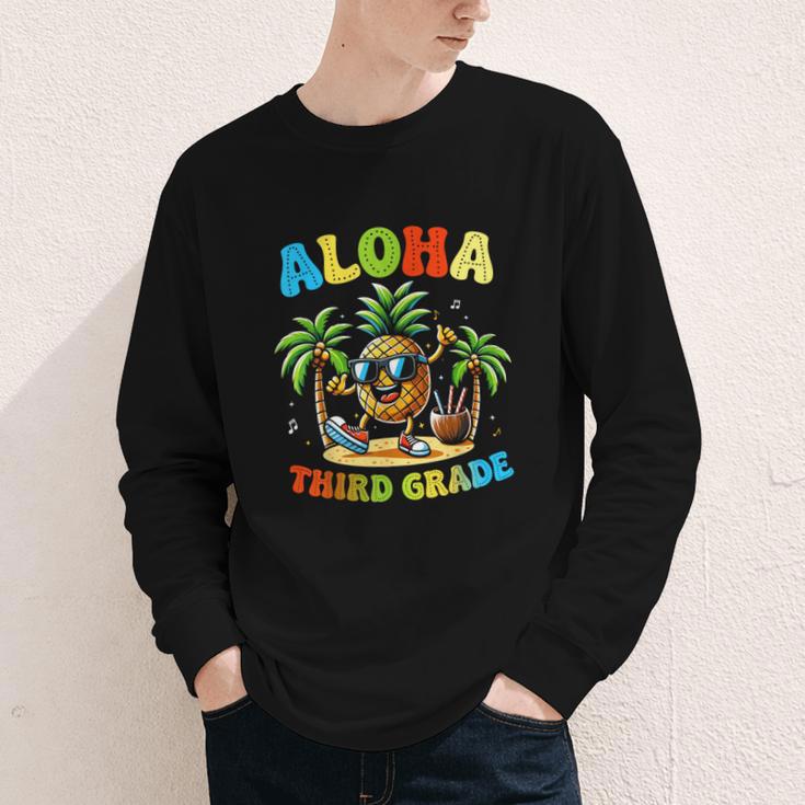 Pinapple Beach Back To School Day Aloha Third Grade Youth Long Sleeve Tee