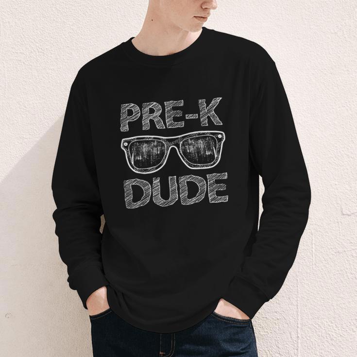 Pre-K Dude Back To School-First Day Of Preschool Girls Boys Youth Long Sleeve Tee Pre-K Dude Back To School-First Day Of Preschool Girls Boys Youth Long Sleeve Tee