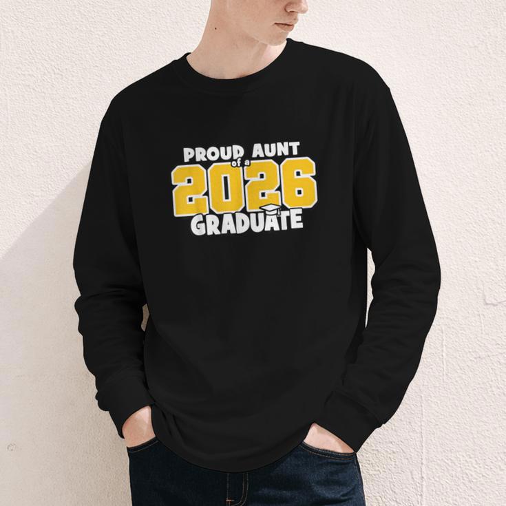 Proud Aunt Of 2026 Graduate Matching Back To School GY Youth Long Sleeve Tee Proud Aunt Of 2026 Graduate Matching Back To School GY Youth Long Sleeve Tee