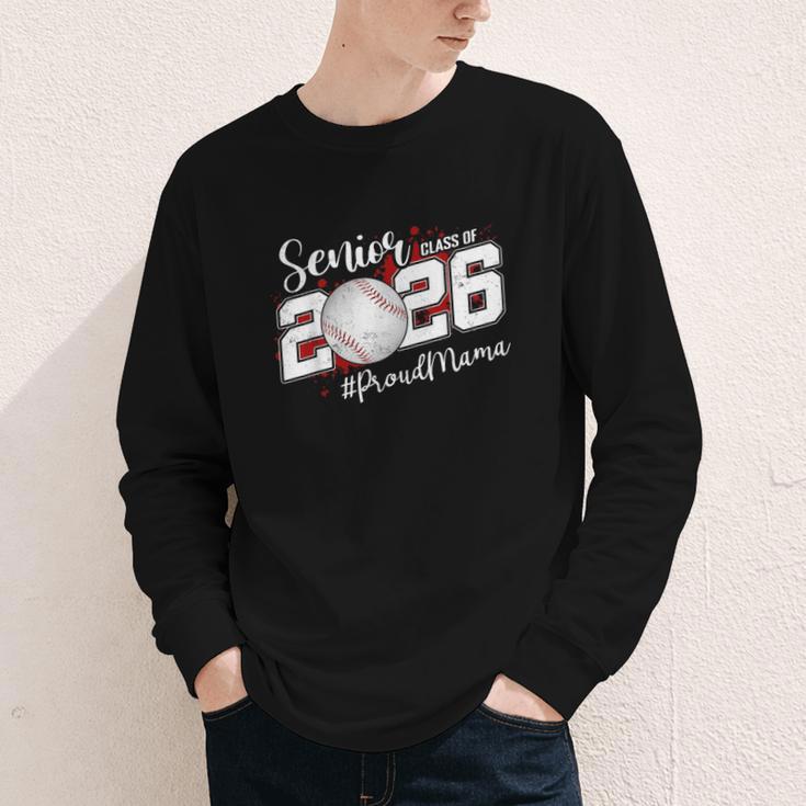 Proud Mama Of A 2026 Senior Baseball Graduation Mom Youth Long Sleeve Tee