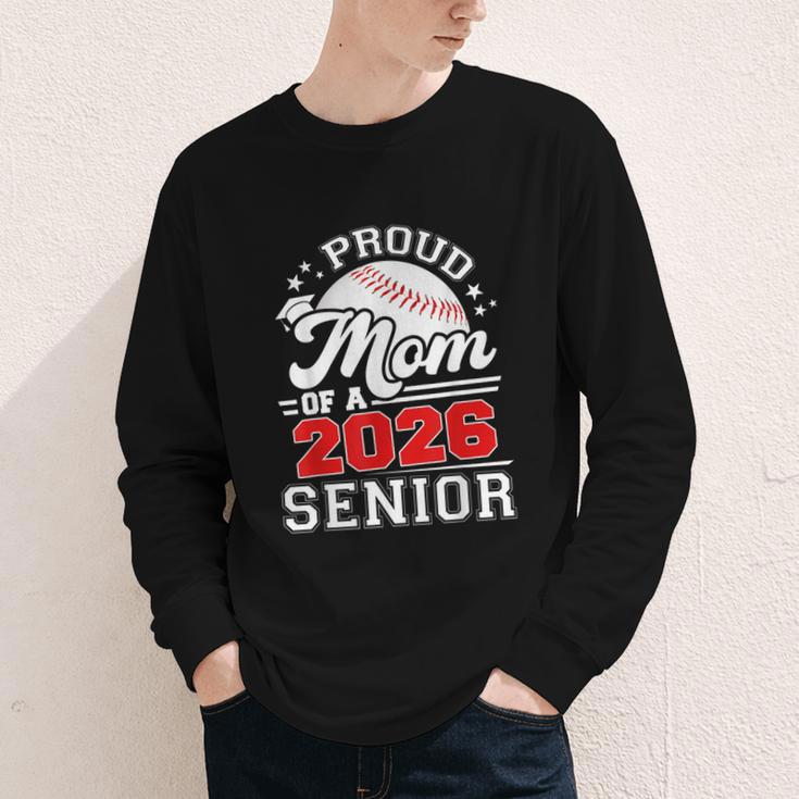 Proud Mom Of A 2026 Senior Baseball Graduation 2026 Youth Long Sleeve Tee