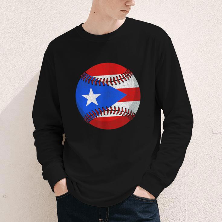 Puerto Rico Baseball Flag Boricua Beisbol Fan Gear Youth Long Sleeve Tee Puerto Rico Baseball Flag Boricua Beisbol Fan Gear Youth Long Sleeve Tee
