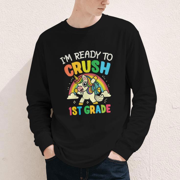 Ready For 1st Grade Unicorn First Day Back To School Student Youth Long Sleeve Tee Ready For 1st Grade Unicorn First Day Back To School Student Youth Long Sleeve Tee