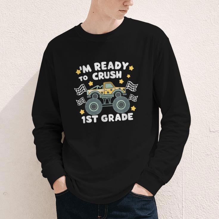 Im Ready To Crush 1st Grade Boy Monster Truck Back To School Youth Long Sleeve Tee Im Ready To Crush 1st Grade Boy Monster Truck Back To School Youth Long Sleeve Tee