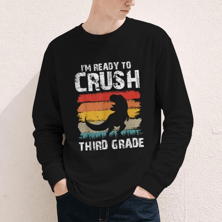 Ready Crush Third 3rd Grade Dinosaur Back To School Boys Youth Long Sleeve Tee Ready Crush Third 3rd Grade Dinosaur Back To School Boys Youth Long Sleeve Tee