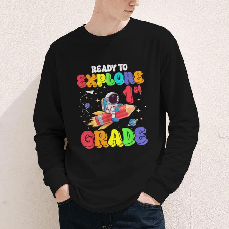 Ready To Explore 1st Grade Astronaut Back To School Youth Long Sleeve Tee Ready To Explore 1st Grade Astronaut Back To School Youth Long Sleeve Tee