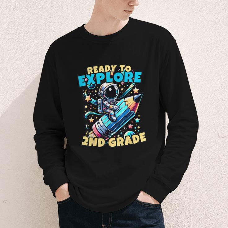 Ready To Explore 2nd Grade Kids Astronaut Back To School Youth Long Sleeve Tee Ready To Explore 2nd Grade Kids Astronaut Back To School Youth Long Sleeve Tee