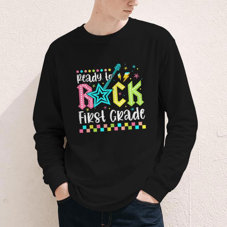 Ready To Rock First Grade Back To School 1st Grade Boys Kids Youth Long Sleeve Tee Ready To Rock First Grade Back To School 1st Grade Boys Kids Youth Long Sleeve Tee