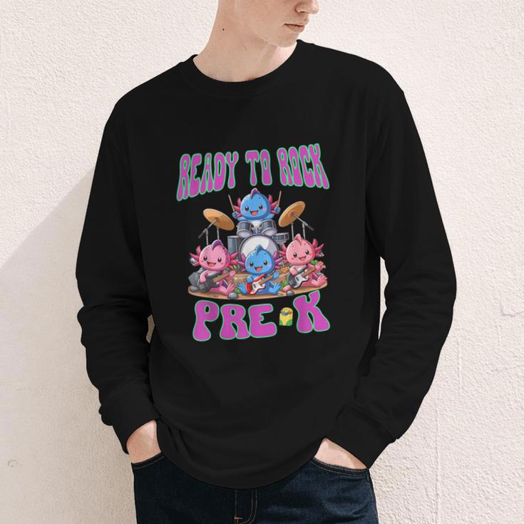 Ready To Rock Pre K Back To School Axolotl Preschool Youth Long Sleeve Tee Ready To Rock Pre K Back To School Axolotl Preschool Youth Long Sleeve Tee