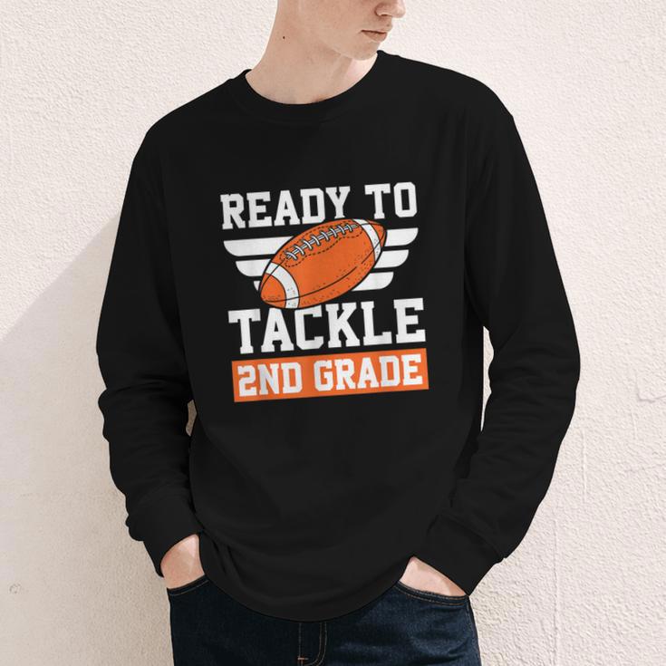 Ready To Tackle 2nd Grade Back To School Kids Football Youth Long Sleeve Tee Ready To Tackle 2nd Grade Back To School Kids Football Youth Long Sleeve Tee
