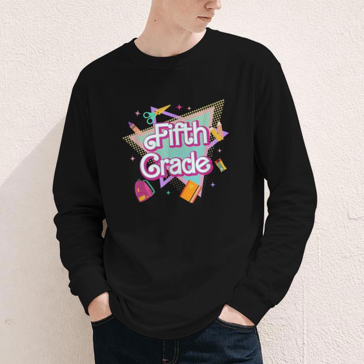 Retro 90s 5th Grade Back To School First Day Of Fifth Grade Youth Long Sleeve Tee Retro 90s 5th Grade Back To School First Day Of Fifth Grade Youth Long Sleeve Tee