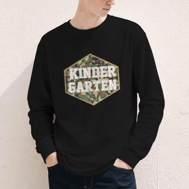 Retro Back To School Boys Old Camo Kindergarten Youth Long Sleeve Tee Retro Back To School Boys Old Camo Kindergarten Youth Long Sleeve Tee