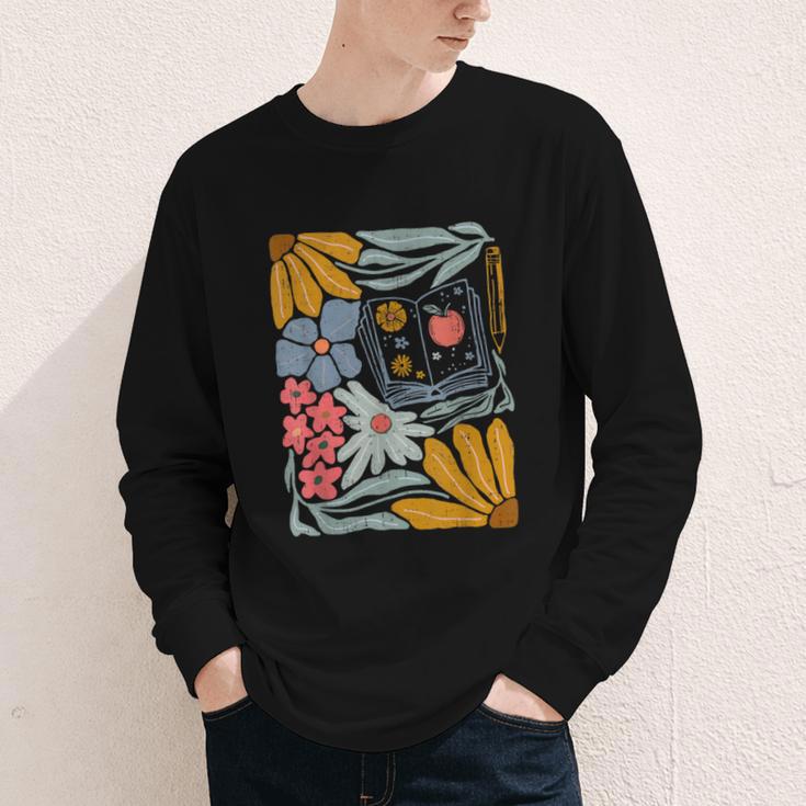 Retro Boho Flower Floral Back To School First Day Of School Youth Long Sleeve Tee Retro Boho Flower Floral Back To School First Day Of School Youth Long Sleeve Tee