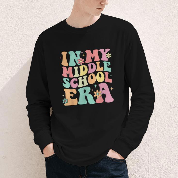 Retro Groovy In My Middle School Era Back To School Youth Long Sleeve Tee Retro Groovy In My Middle School Era Back To School Youth Long Sleeve Tee