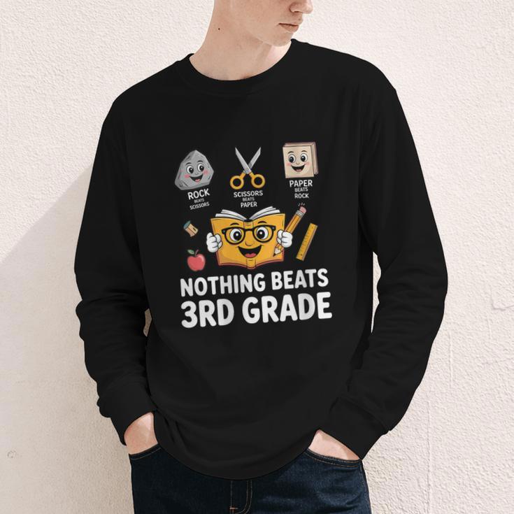 Rock Scissor Paper Nothing Beats 3rd Grade Back To School Youth Long Sleeve Tee Rock Scissor Paper Nothing Beats 3rd Grade Back To School Youth Long Sleeve Tee