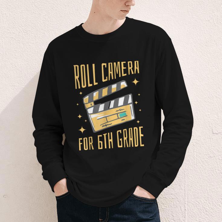 Roll Camera For 6th Grade Movie Lover Back To School Youth Long Sleeve Tee Roll Camera For 6th Grade Movie Lover Back To School Youth Long Sleeve Tee