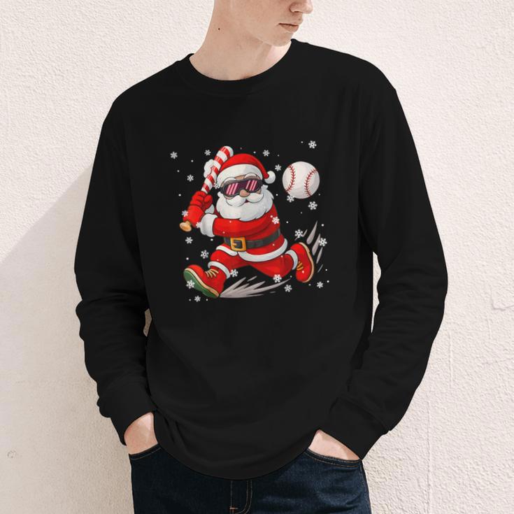 Santa Baseball Christmas Pajamas Xmas Men Boy Toddlers Youth Long Sleeve Tee Santa Baseball Christmas Pajamas Xmas Men Boy Toddlers Youth Long Sleeve Tee