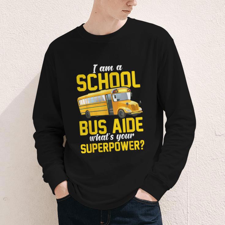 School Bus Aide Back To School Transport Bus Aide Youth Long Sleeve Tee School Bus Aide Back To School Transport Bus Aide Youth Long Sleeve Tee