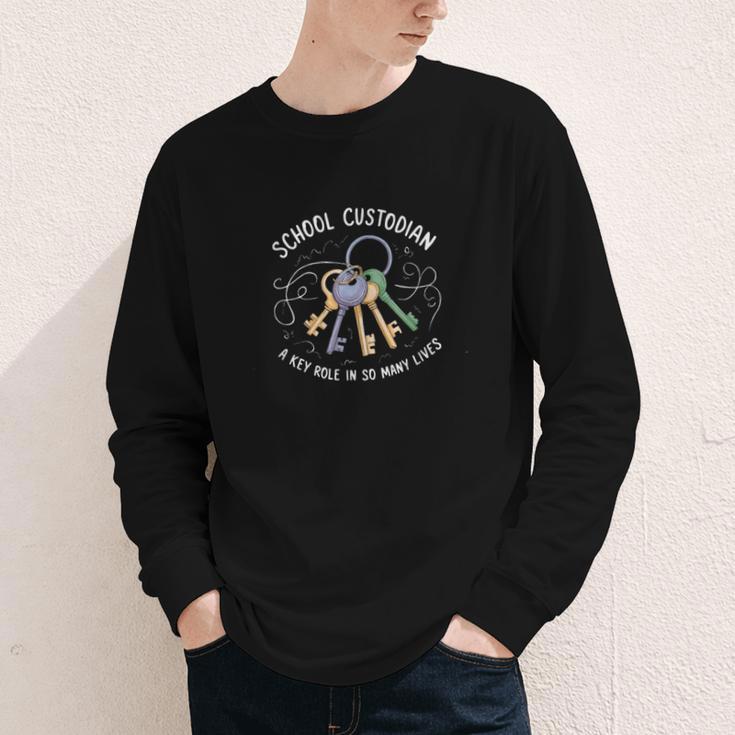 School Custodian Back To School Janitor Appreciation Men Youth Long Sleeve Tee School Custodian Back To School Janitor Appreciation Men Youth Long Sleeve Tee
