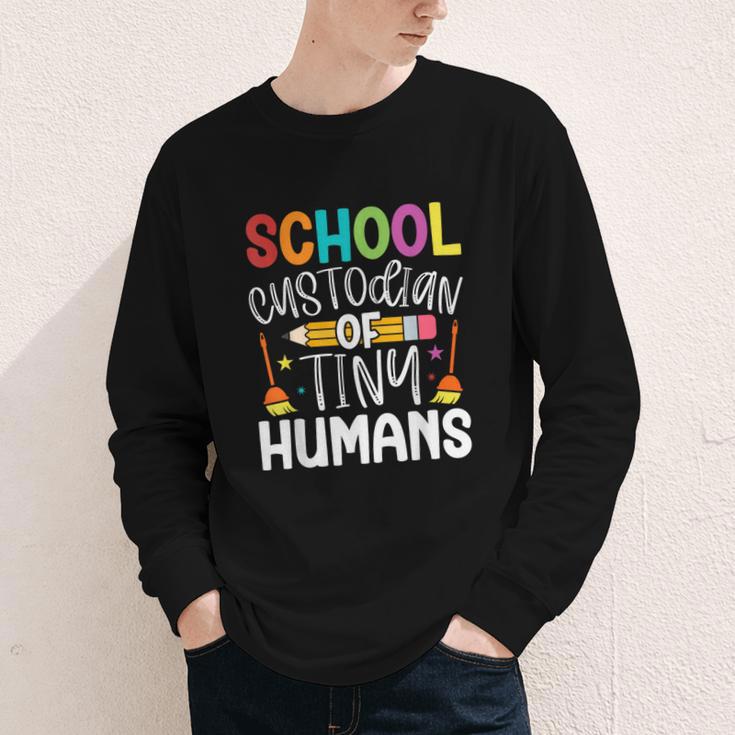 School Custodian Of Tiny Humans Back To School Janitor Youth Long Sleeve Tee School Custodian Of Tiny Humans Back To School Janitor Youth Long Sleeve Tee