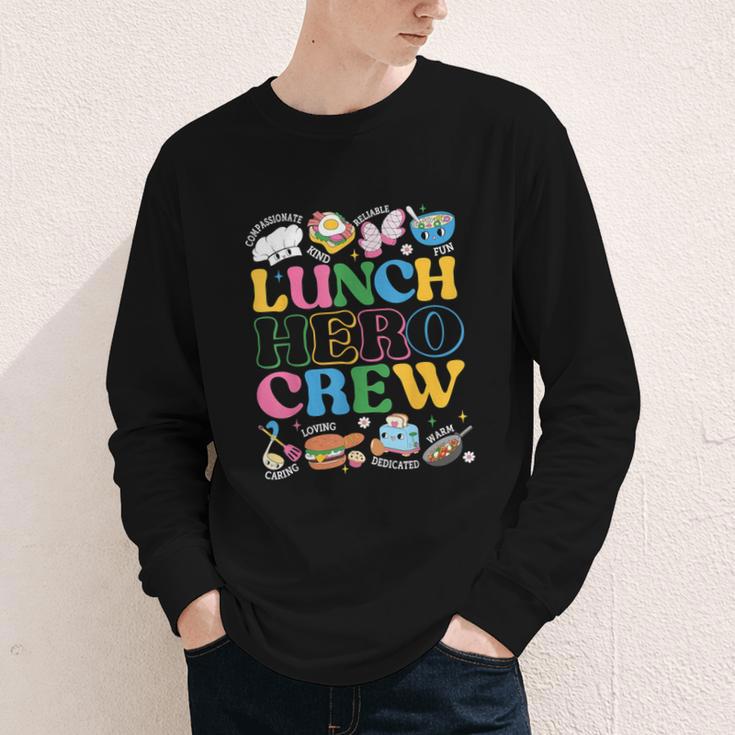 School Lunch Hero Squad Crew Back To School Women Men Youth Long Sleeve Tee School Lunch Hero Squad Crew Back To School Women Men Youth Long Sleeve Tee