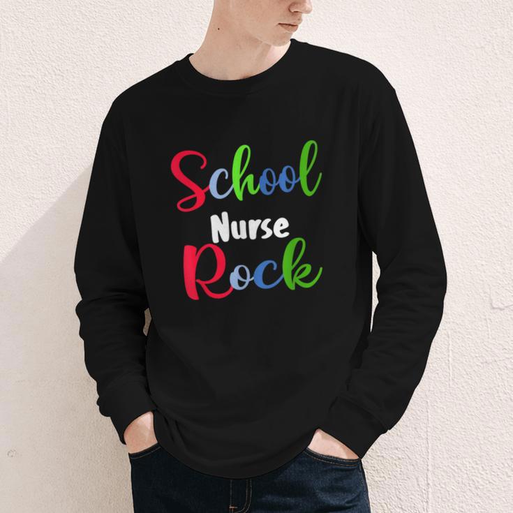School Nurse Rock Back To School -Funny Nurses School Youth Long Sleeve Tee School Nurse Rock Back To School -Funny Nurses School Youth Long Sleeve Tee