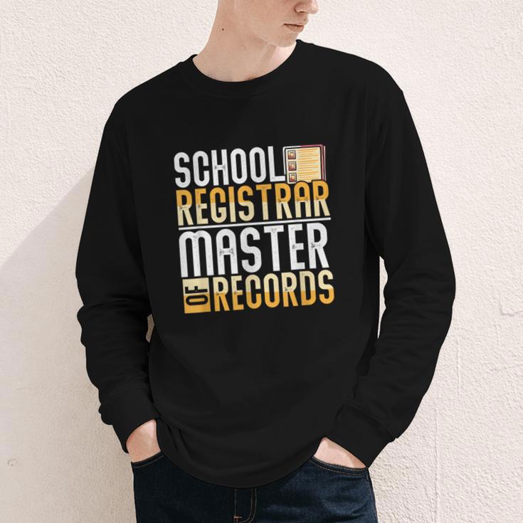School Registrar Appreciation Back To School Registrar Youth Long Sleeve Tee