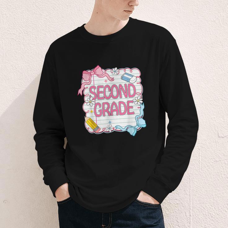 Second Grade Girls Kids Back To School Girls Coquette Bows Youth Long Sleeve Tee Second Grade Girls Kids Back To School Girls Coquette Bows Youth Long Sleeve Tee