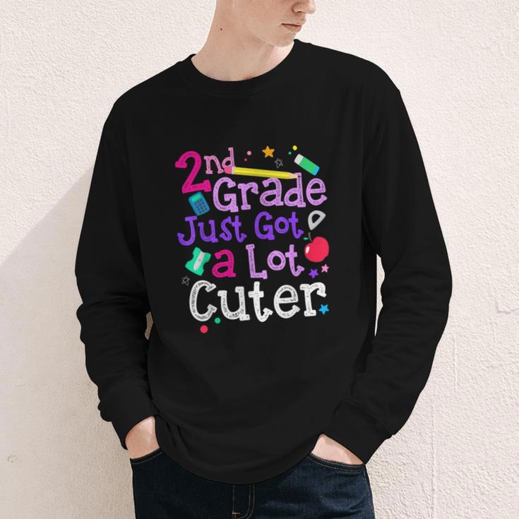 Second Grade Just Got Cuter Cute 2nd Grade Back To School Youth Long Sleeve Tee Second Grade Just Got Cuter Cute 2nd Grade Back To School Youth Long Sleeve Tee