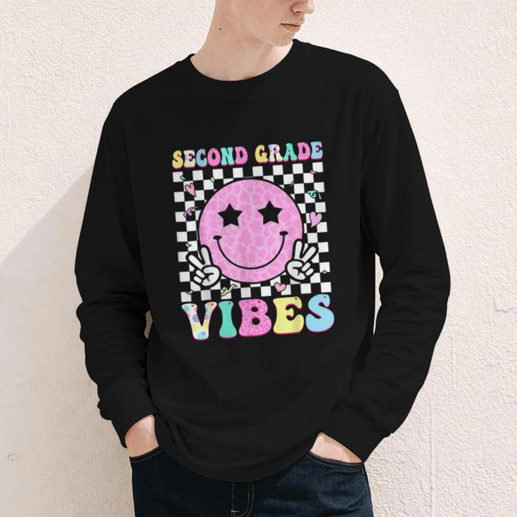 Second Grade Vibes Groovy Back To School 2nd Grade Girls Kid Youth Long Sleeve Tee Second Grade Vibes Groovy Back To School 2nd Grade Girls Kid Youth Long Sleeve Tee
