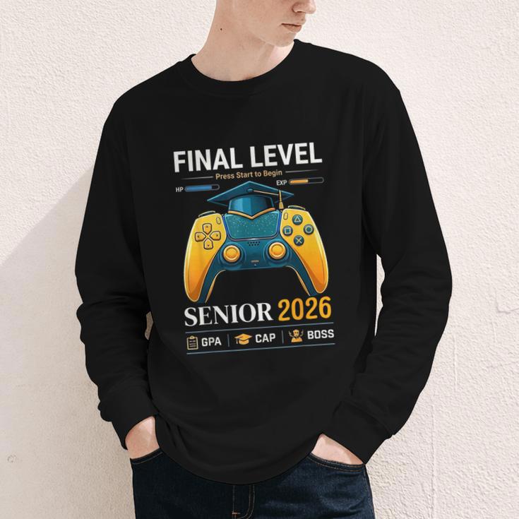 Senior Class Of 2026 Back To School Gamer Boys Senior 2026 Youth Long Sleeve Tee Senior Class Of 2026 Back To School Gamer Boys Senior 2026 Youth Long Sleeve Tee