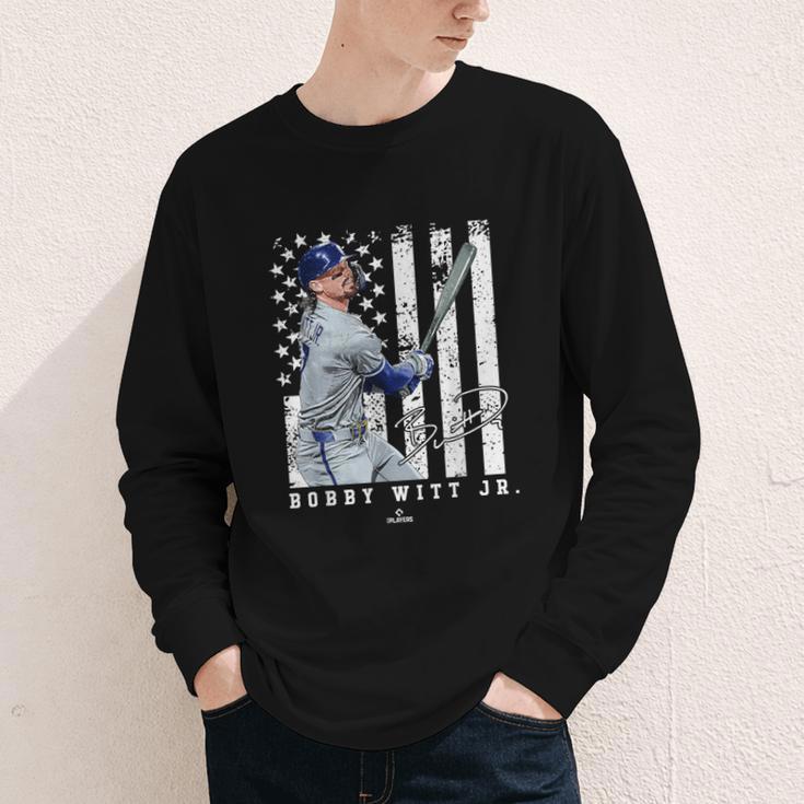 Show Your Pride Bobby WITT Jr Kansas City Baseball MLBPA Youth Long Sleeve Tee Show Your Pride Bobby WITT Jr Kansas City Baseball MLBPA Youth Long Sleeve Tee