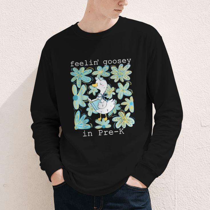 Silly Goose Back To School Feelin’ Goosey Pre-K Youth Long Sleeve Tee Silly Goose Back To School Feelin’ Goosey Pre-K Youth Long Sleeve Tee