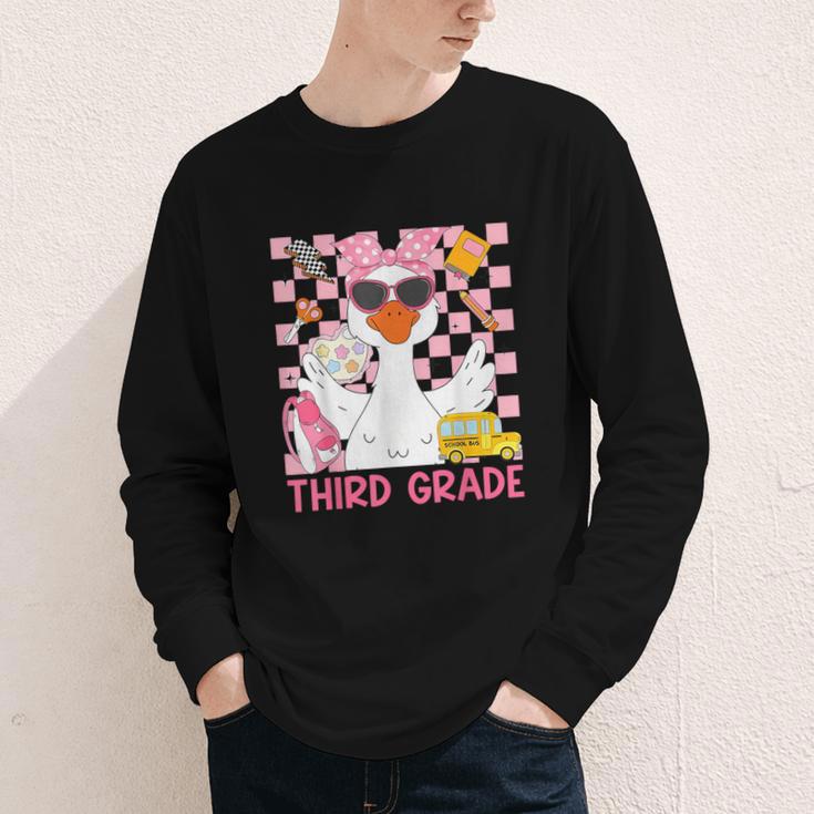 Silly Goose Third Grade Grade Back To School Coquette Girly Youth Long Sleeve Tee Silly Goose Third Grade Grade Back To School Coquette Girly Youth Long Sleeve Tee