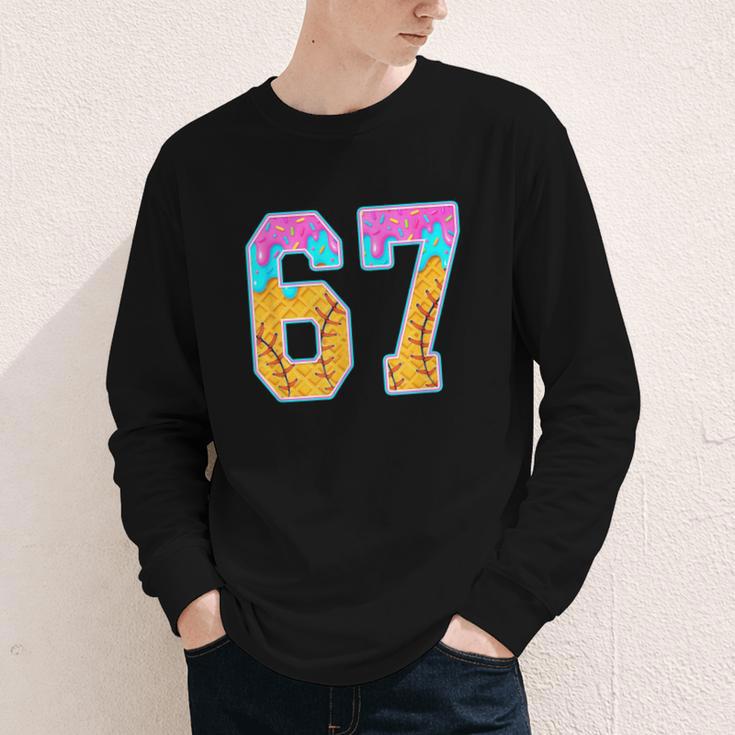 Six Seven Baseball Drip Youth Long Sleeve Tee