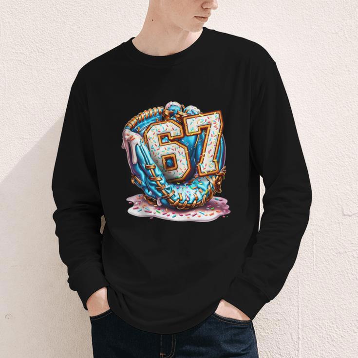 Six Seven Baseball Lifestyle 67 Meme Gen Alpha Slang Youth Long Sleeve Tee Six Seven Baseball Lifestyle 67 Meme Gen Alpha Slang Youth Long Sleeve Tee