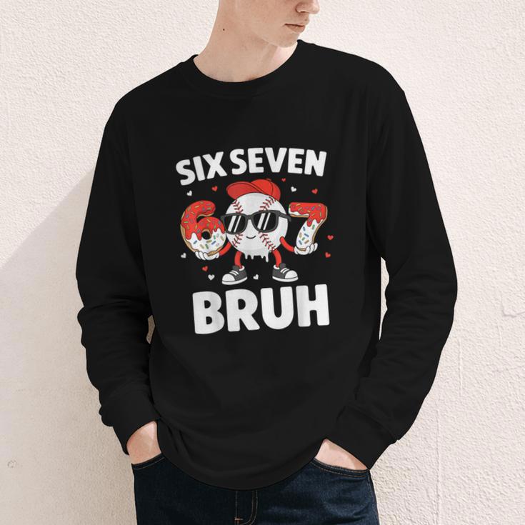 Six Seven Bruh Valentines Baseball Kids 67 Valentine Boys Youth Long Sleeve Tee Six Seven Bruh Valentines Baseball Kids 67 Valentine Boys Youth Long Sleeve Tee