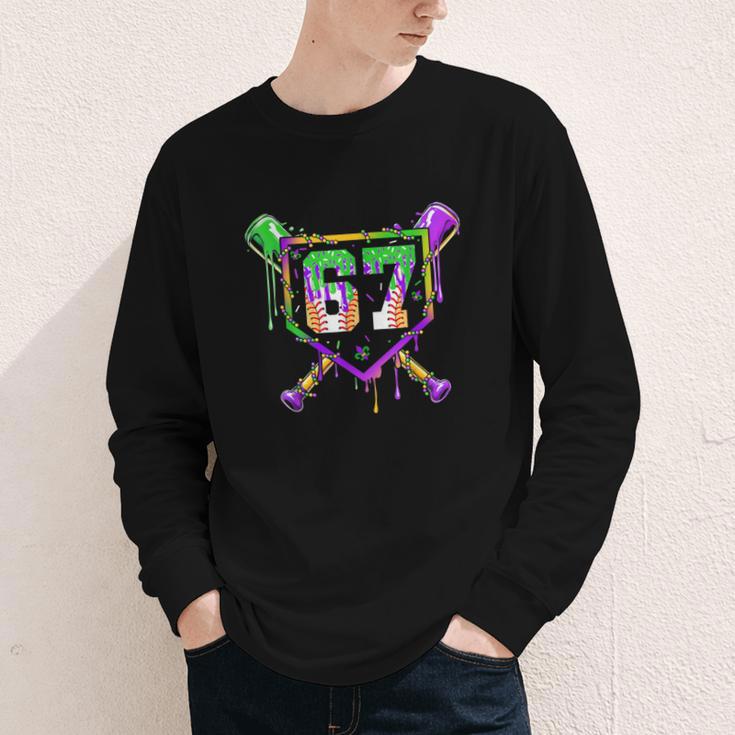 Six Seven Mardi Gras Baseball Sports Party Youth Long Sleeve Tee Six Seven Mardi Gras Baseball Sports Party Youth Long Sleeve Tee