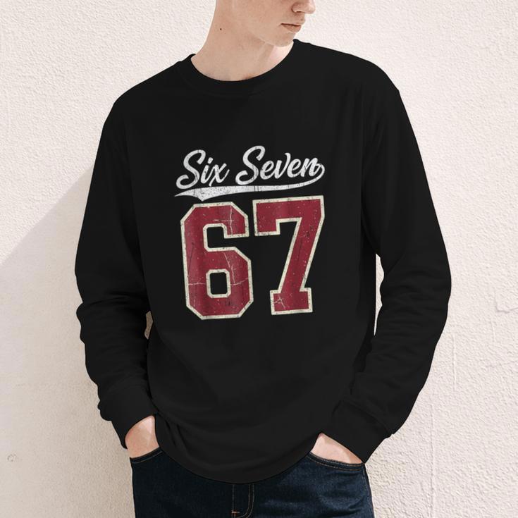 Six Seven Meme Boys Girls Kids 67 Baseball Jersey Youth Long Sleeve Tee Six Seven Meme Boys Girls Kids 67 Baseball Jersey Youth Long Sleeve Tee