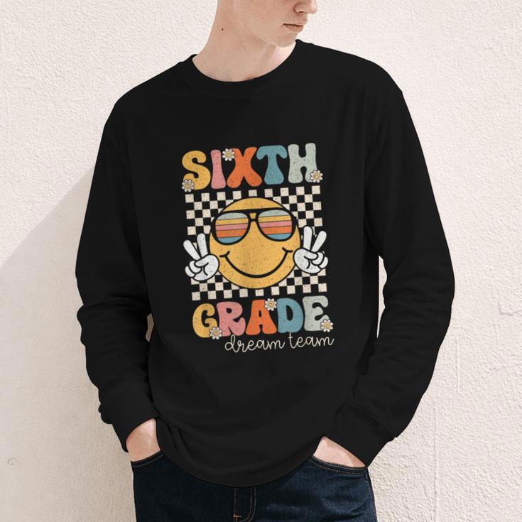 Sixth Grade Dream Team Smile Retro Back To School 6th Grade Youth Long Sleeve Tee