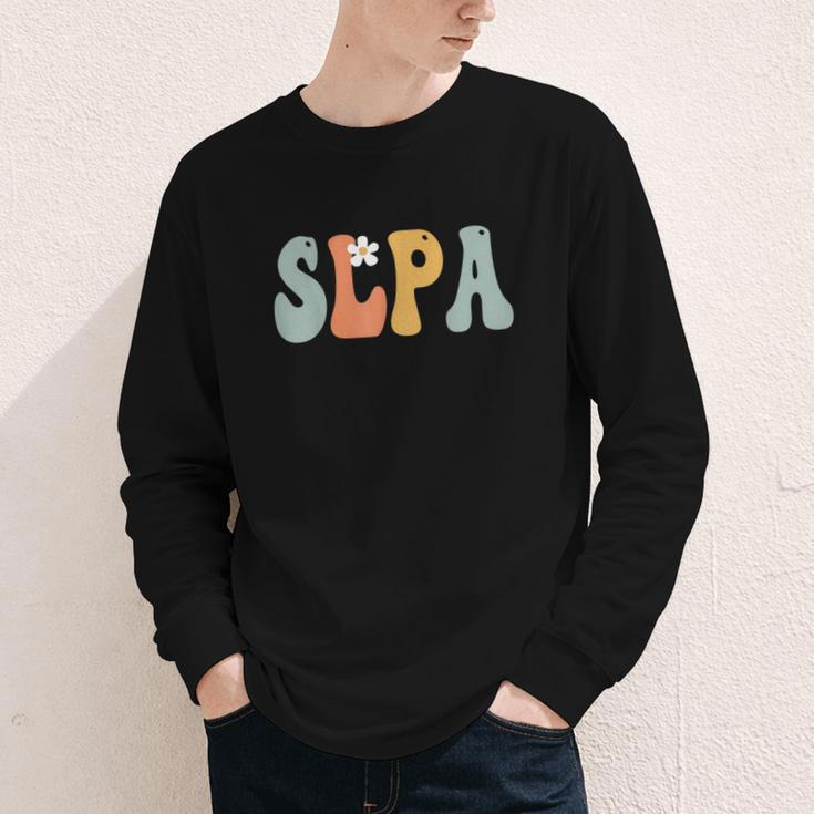 SLPA Groovy Women Appreciation Day Hello Back To School Youth Long Sleeve Tee SLPA Groovy Women Appreciation Day Hello Back To School Youth Long Sleeve Tee
