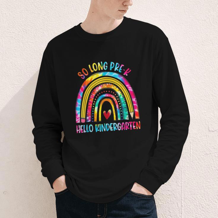 So Long Pre-K Hello Kindergarten Rainbow Back To School Youth Long Sleeve Tee So Long Pre-K Hello Kindergarten Rainbow Back To School Youth Long Sleeve Tee