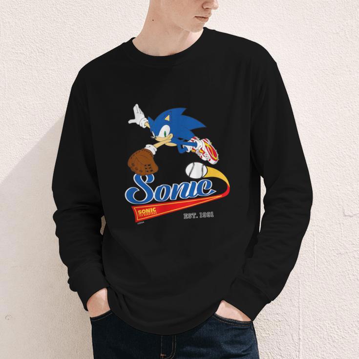 Sonic The Hedgehog Sonic Baseball Est 1991 Youth Long Sleeve Tee Sonic The Hedgehog Sonic Baseball Est 1991 Youth Long Sleeve Tee