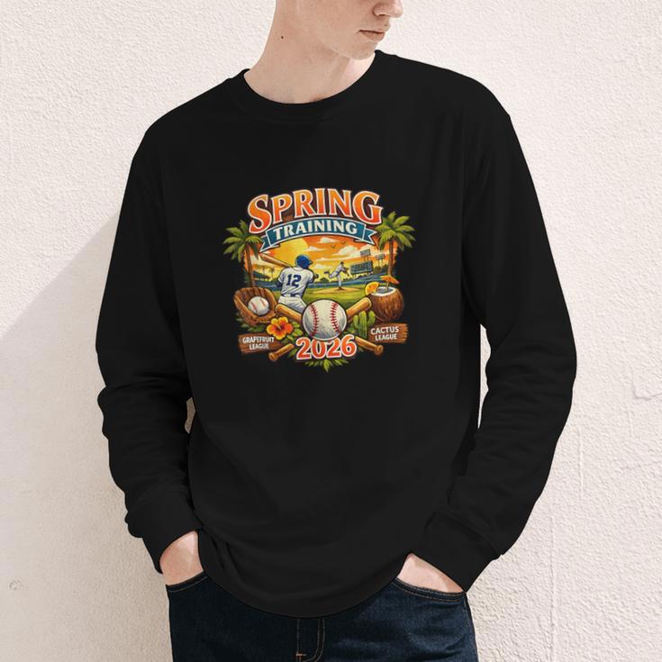 Spring Training 2026 Baseball Vintage Sunset Youth Long Sleeve Tee